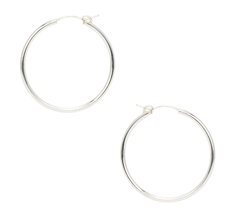 Silver Gia Hoops