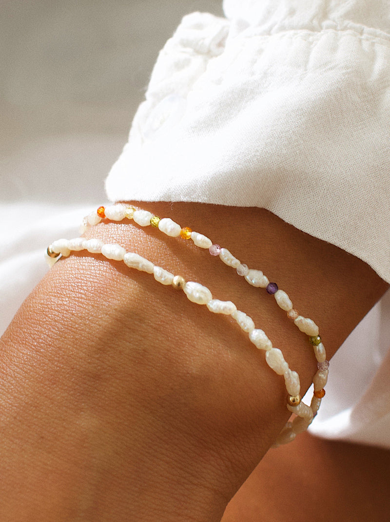 Pearl Bracelet, Beaded Bracelet, Simple Bracelet - Etsy | Perlenarmband,  Schmuck, Armband perlen