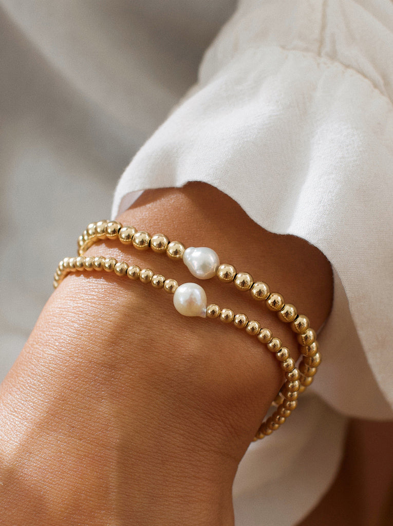 High quality Small gold pearl bracelet