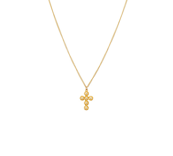 Small Fila Cross Necklace