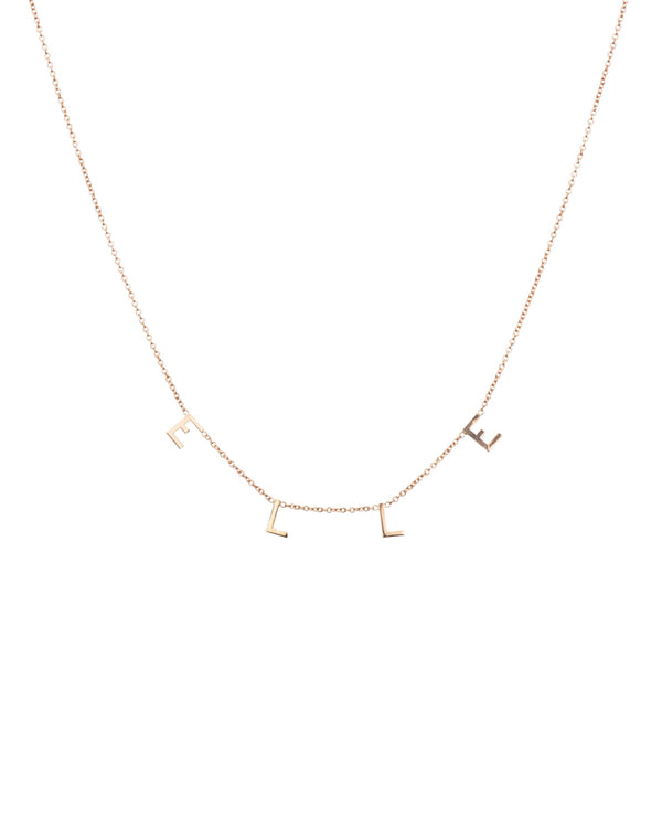14k Spaced Letterdrop Necklace
