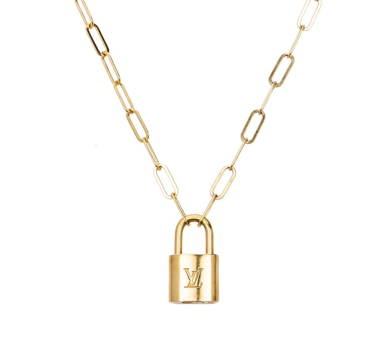 sum tage zone Vintage LV Lock Necklace – SEE WHY